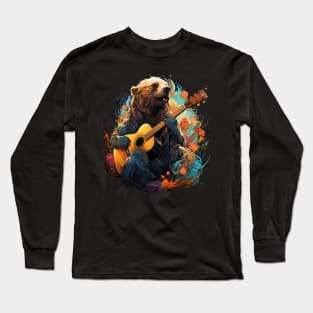 Sea Lion Playing Guitar Long Sleeve T-Shirt